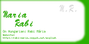 maria rabi business card
